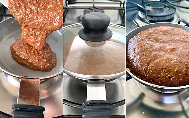 BOLO DE CHOCOLATE FEITO NA PANELA OU FRIGIDEIRA 